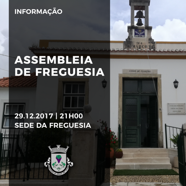Convocada Reuni&atilde;o da Assembleia de Freguesia