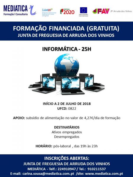 JFAV e Medi&aacute;tica dinamizam curso gratuito