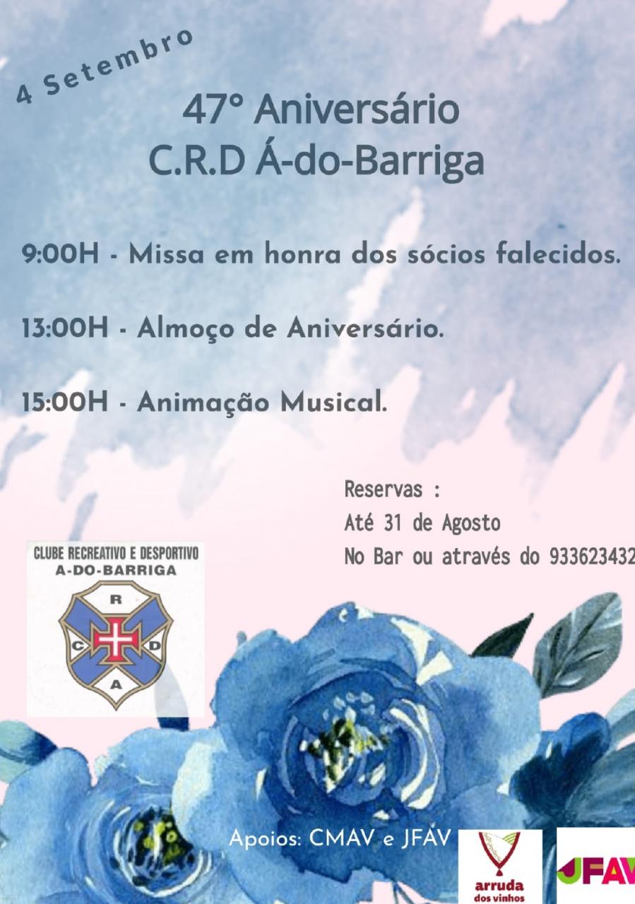 47.º Aniversário CRD Á-do-Barriga